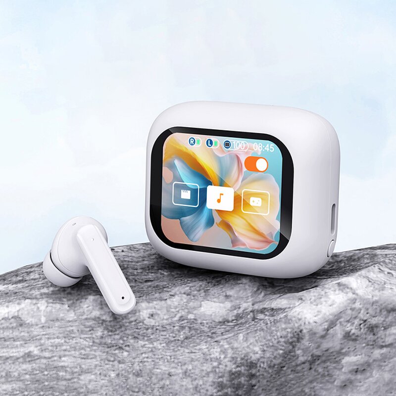 AI Translate Earbuds Manufacturer - New BY09 LCD Smart Color Screen Noise Cancelling TWS Gaming In-ear Headphones