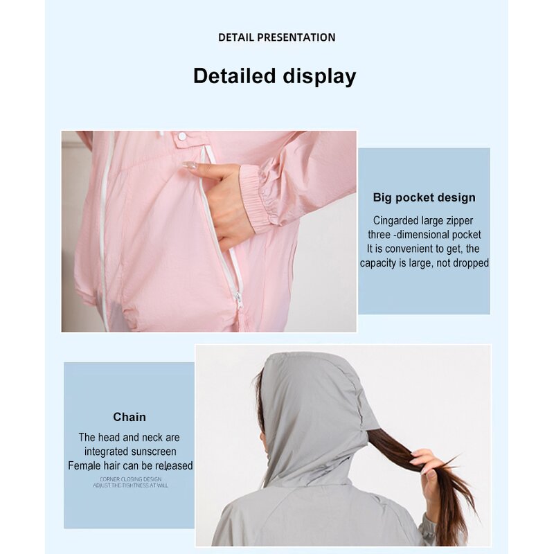 Cooling Jacket Manufacturer - Casual Hooded Sunscreen Thin Coat Breathable Heat Dissipation Fan Air Conditioning for Summer