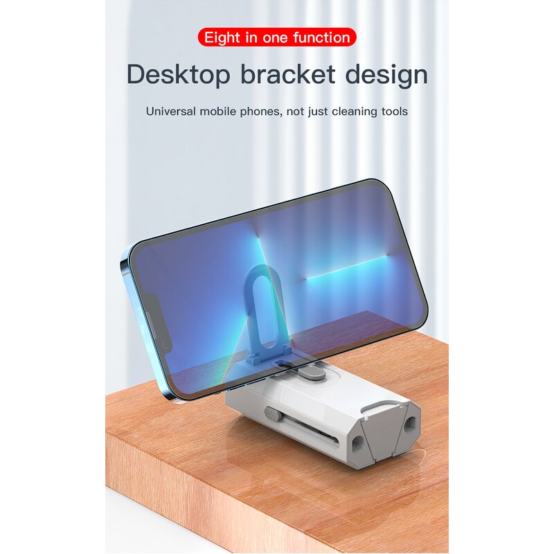 Cleaner Tool Manufacturer - 8 in 1 Multifunction Screen Keyboard Pen Dust Removal Brush for Computer Laptop Phone Earbud