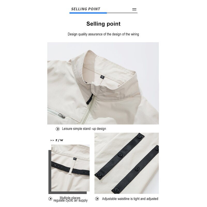 Cooling Clothing Manufacturer - Outdoor Summer Sport Air Condition Clothes Fan Fashion Jacket Sunscreen Breathable