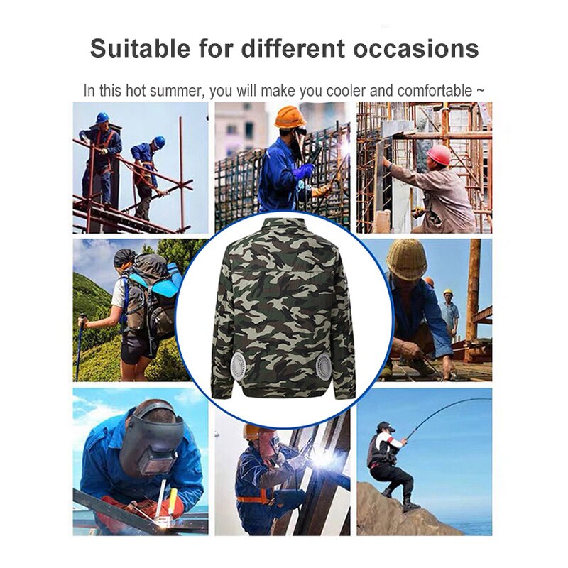Cooling Jacket Manufacturer - Men Outdoor Smart Heatstroke Prevention Workwear Fan Worker Protection Air Conditioning for Summer