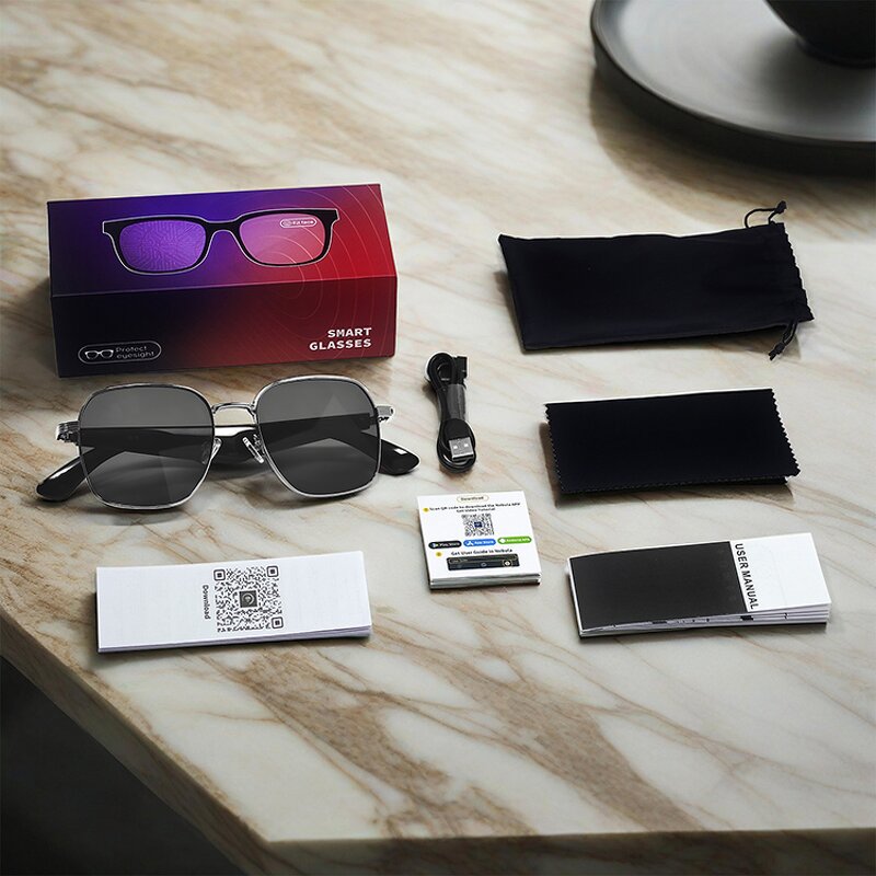 Smart Glasses Manufacturer - GY200 New Style AI Translation Muti-Language BT Calling with UV protection