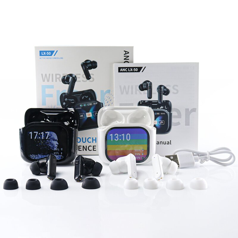 Wireless Earbuds Manufacturer - Newest LX-50 AI Translation BT V5.4 LCD Touch Screen ANC ENC