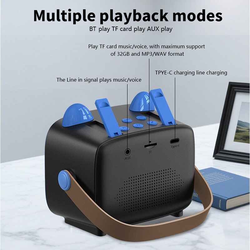 Audio Speaker Manufacturer - Outdoor Wireless Portable Small Home Music Karaoke Kids Cute Early Education Toy with Mic