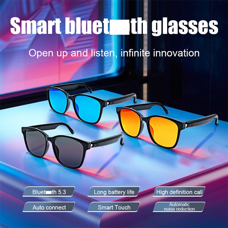 Smart Sunglasses Manufacturer - Multi Function Outdoor UV Protection Wireless GS08 with TWS BT Earphone
