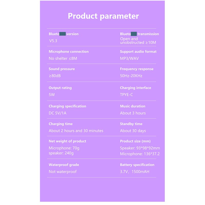 Bluetooth Speaker Manufacturer - Hot Selling T97 Portable Outdoor With Wireless Mic Family KTV LED Lighting