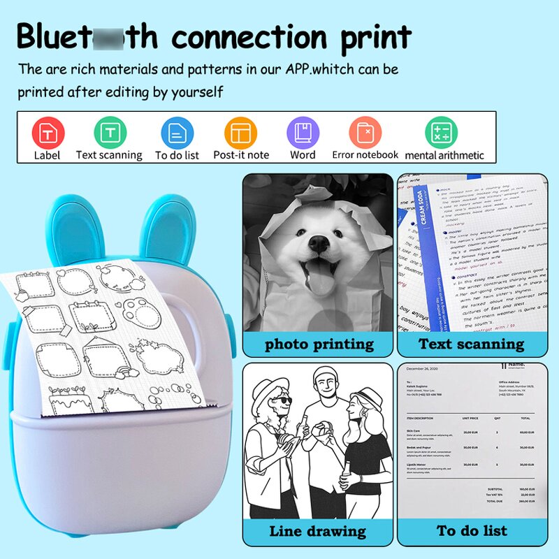 Thermal Printer Manufacturer - Mini Label Photo Wrong Question Sticker Portable Pocket Wireless for Students