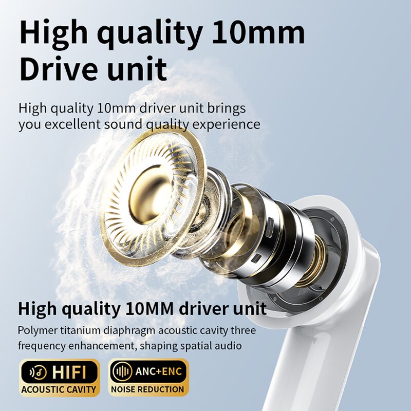 TWS Earphones Manufacturer - LX-50 Touch Display ANC ENC Noise Cancelling Remote Control AI Translator Gaming In-ear