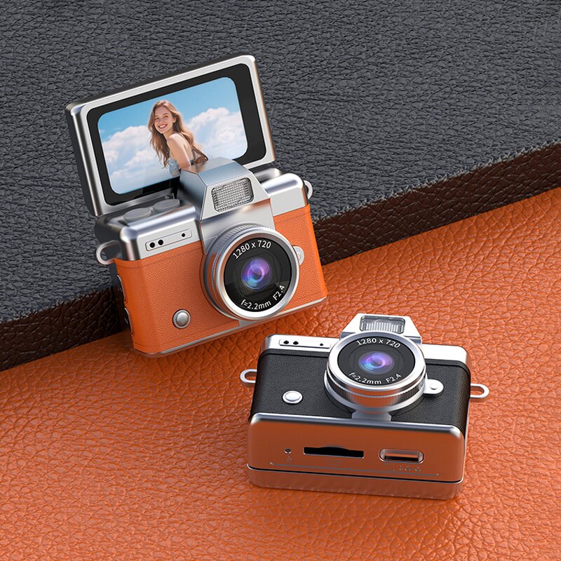 Digital Camera Manufacturer - Portable Retro Mini Keychain Flip Screen Selfie Vlogging Small CCD for Photography