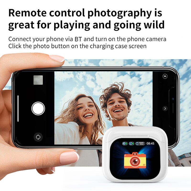 TWS Earphones Manufacturer - LX-50 Touch Display ANC ENC Noise Cancelling Remote Control AI Translator Gaming In-ear