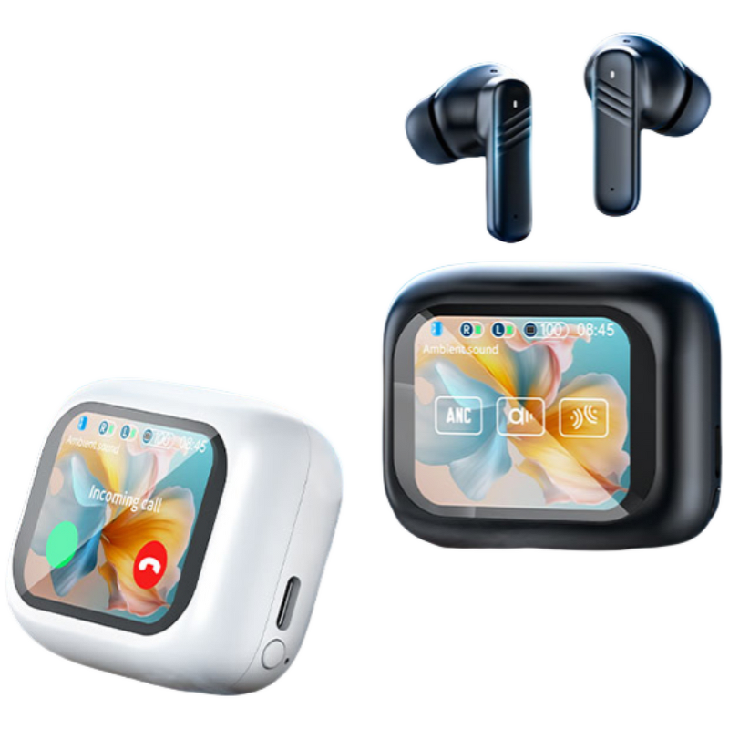 TWS Earbuds Manufacturer - LX-10 LCD Full Color Touch Display ANC ENC Noise Cancelling Three Mode Wireless Hifi Stereo