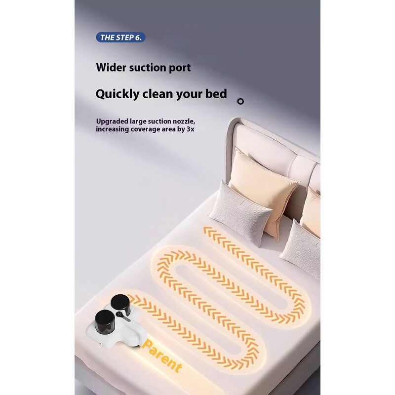 Vacuum Cleaner Manufacturer - 2025 Household Handheld Mattress Rechargeable 2 in 1 Smart Bed Dust Mite