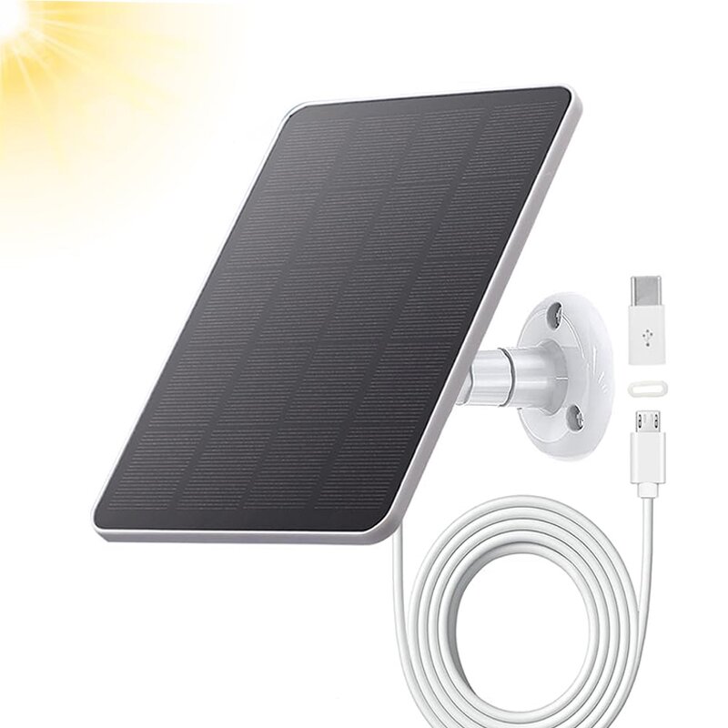 Solar Panel Manufacturer - Home Use 4W 5V Portable Flexible for Outdoor Security Camera Wall Mounted Power Supply