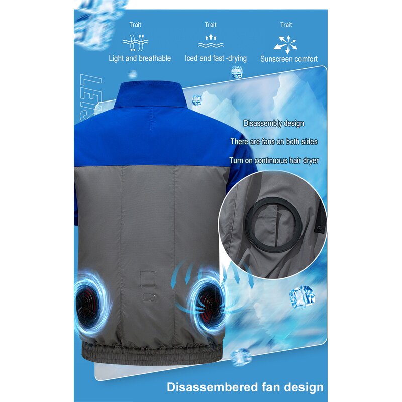Cooling Vest Manufacturer - Hot Selling Summer Fashion Fan USB Air Conditioning Outdoor Sun Protection Breathable