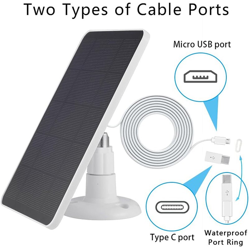 Solar Panel Manufacturer - Home Use 4W 5V Portable Flexible for Outdoor Security Camera Wall Mounted Power Supply