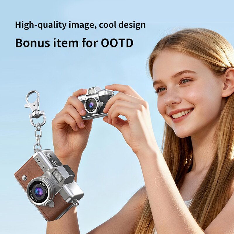 Digital Camera Manufacturer - Portable Retro Mini Keychain Flip Screen Selfie Vlogging Small CCD for Photography