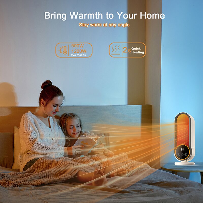Electric Heater Manufacturer - New Intelligent Remote Control 1200W Fast Heating PTC Air Heater Fan for Winter Home