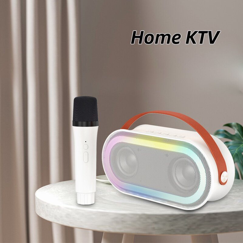 Portable Speaker Manufacturer - Popular P6 HandHeld HIFI With Wireless Microphone Karaoke Outdoor with LED Light
