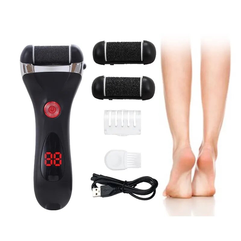 Callus Remover Manufacturer - Portable Waterproof Foot Grinder Rechargeable Electric Kit with 3 Roller Heads
