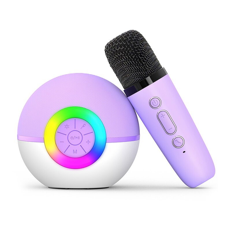 Bluetooth Speaker Manufacturer - Hot Selling T97 Portable Outdoor With Wireless Mic Family KTV LED Lighting