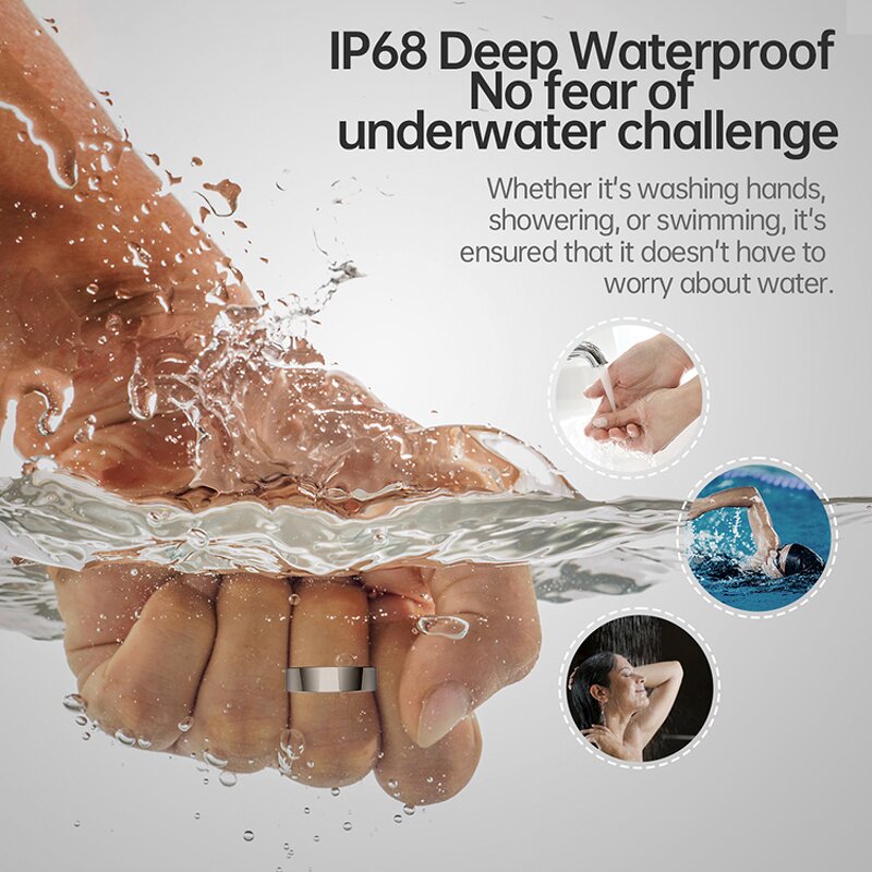 Smart Ring Manufacturer - Hot Selling RC20 Health Care Heart Rate Blood Oxygen Blood Pressure Sleep IP68 Waterproof Sport