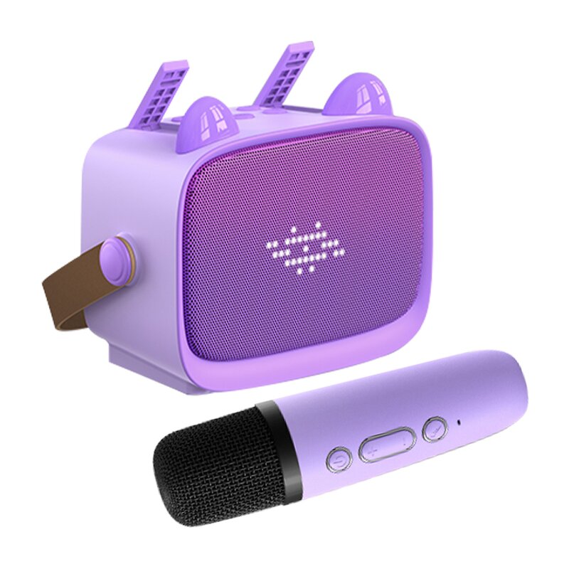 Karaoke Machine Manufacturer - Hot Selling Portable T99 Wireless BT Speaker With Dual Microphones For Home