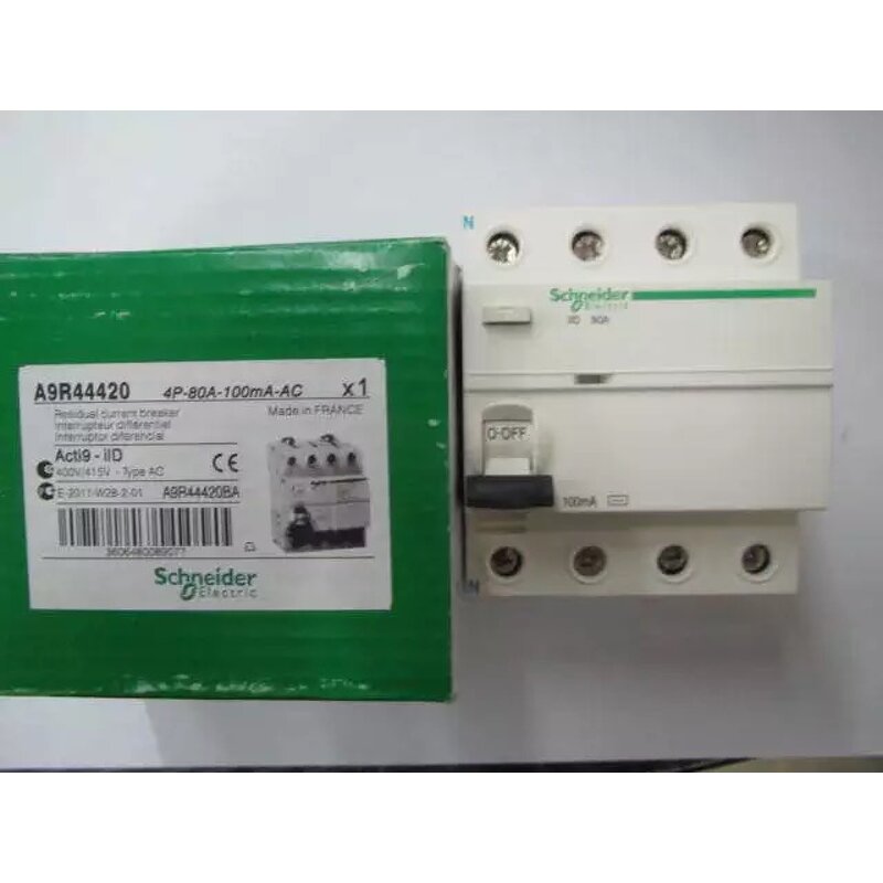 RCD Manufacturer - Schneider IID 4P 80A 100mA Residual Current Protection
