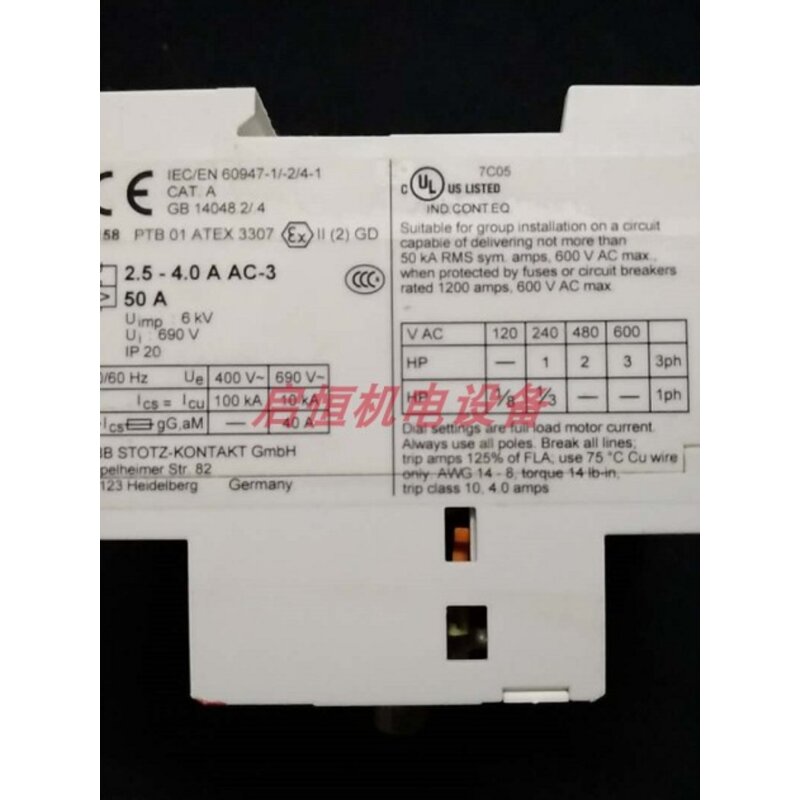 Circuit Breaker Manufacturer - MS325-4.0 2.5-4.0A Motor Protection Original
