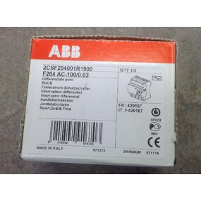 RCD Manufacturer - ABB F204 AC-25/0.1 4P 25A Electric Shock Protector