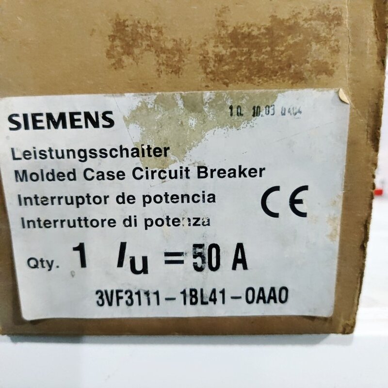 Circuit Breaker Manufacturer - Siemens 3vf3111-1bl41-0aa0 3p 50A Original