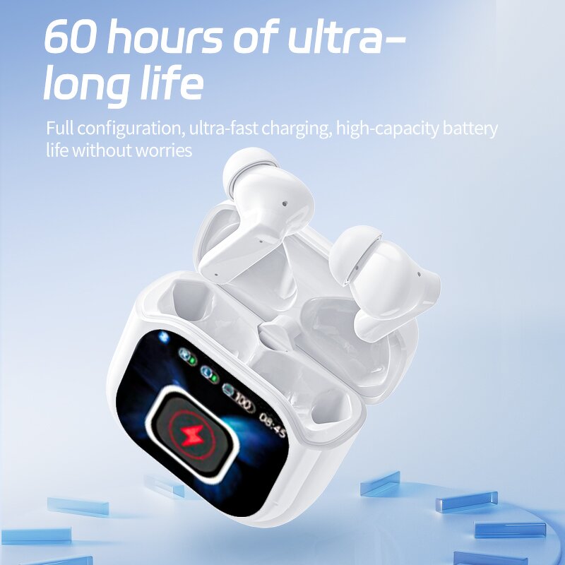 In-Ear Headphones Manufacturer - True Wireless Hifi V5.4 Touch Screen Noise Cancelling Digital Display