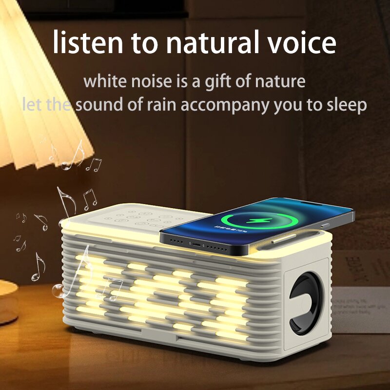 Smart Speaker Manufacturer - High-Appearance RGB Wireless Charging for Home Sleep Bluetooth USB White Noise