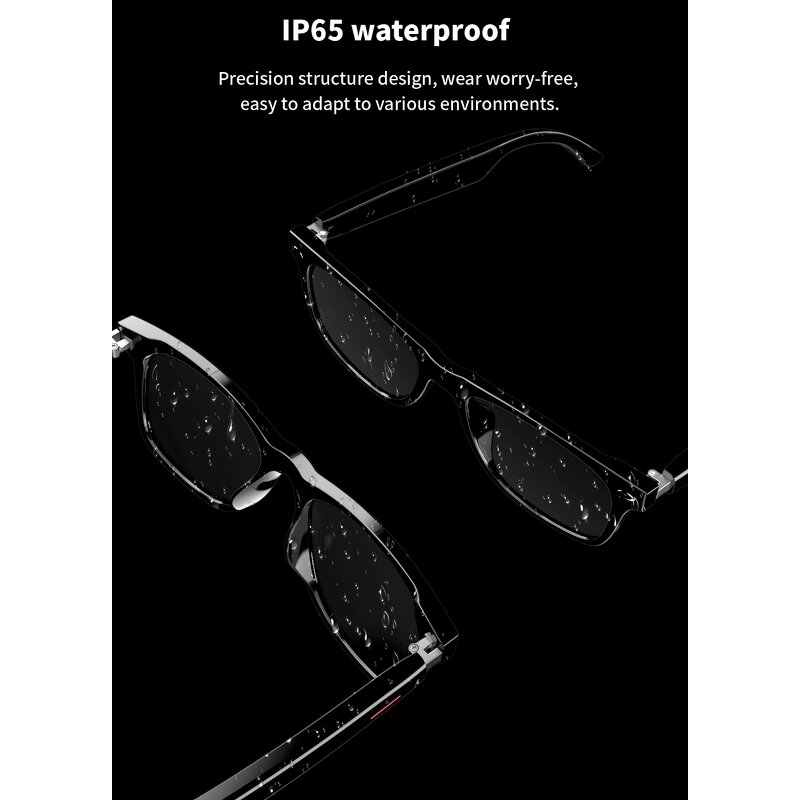 Smart Glasses Manufacturer - New Fashionable AI Wearable HD Waterproof Sunglasses with Bluetooth