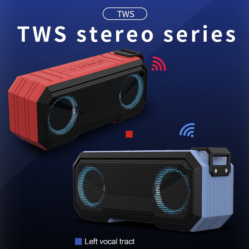 TWS Smart Speakers Manufacturer - Waterproof Dual Wireless Audio for Ride Sport Disco 360° Panoramic RGB LED USB AUX