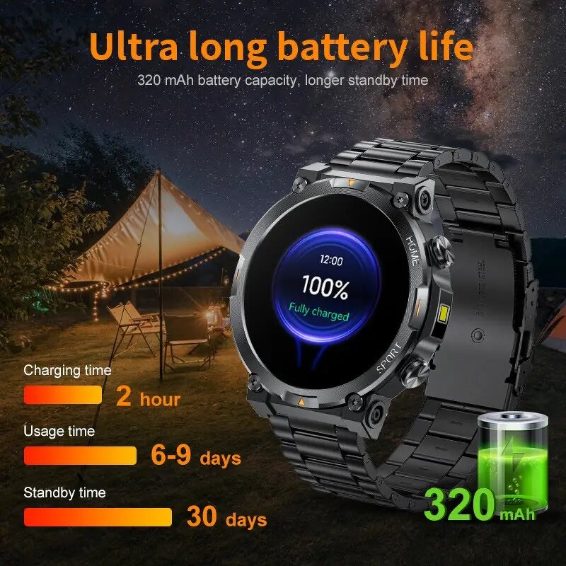 Smart Watch Manufacturer - IP68 Waterproof AMOLED Blood Pressure Bluetooth Call Chronograph Sport Sleep Alarm