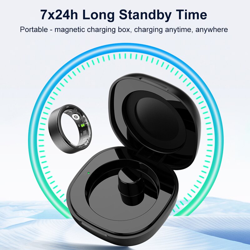 Smart Ring Manufacturer - Wholesale Cheap Stylish Stainless Steel Touch Screen Sleep with Magnetic Charging App