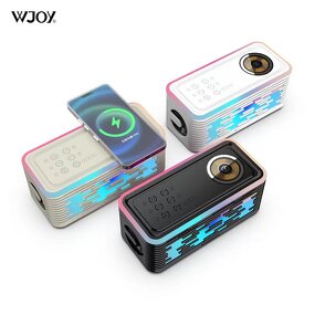 Wireless Speaker Manufacturer - HIFI Cool RGB LED Light Bluetooth with Smart Noise Reduction Fast Wireless Charger TWS