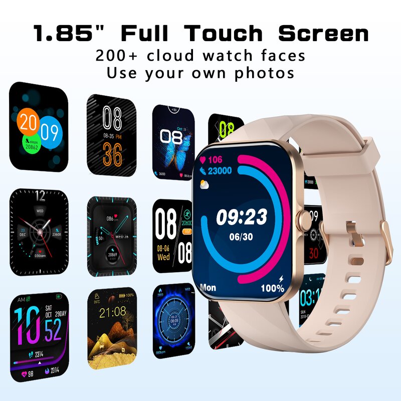 Smart Sports Watch Manufacturer - HD Large Amoled Screen Waterproof Metal Bracelet Blood Pressure Health Activity Tracker