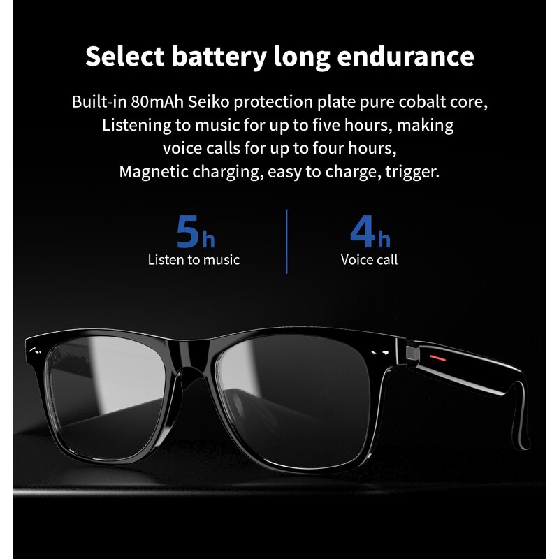 Smart Glasses Manufacturer - E13 Wearable Headset Wireless with Anti-Blue Light for Photos & Calls