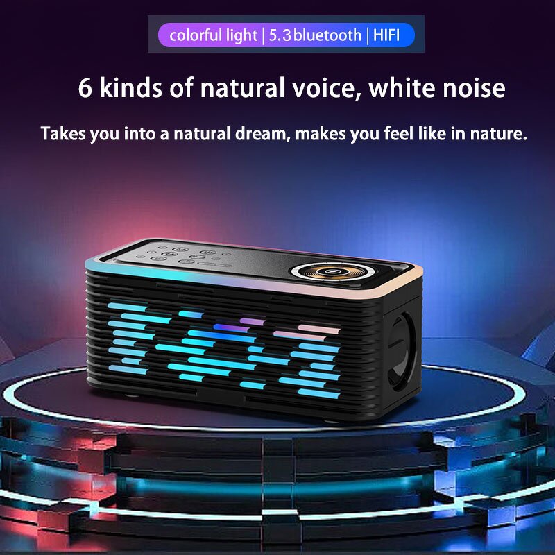 Wireless Speaker Manufacturer - HIFI Cool RGB LED Light Bluetooth with Smart Noise Reduction Fast Wireless Charger TWS