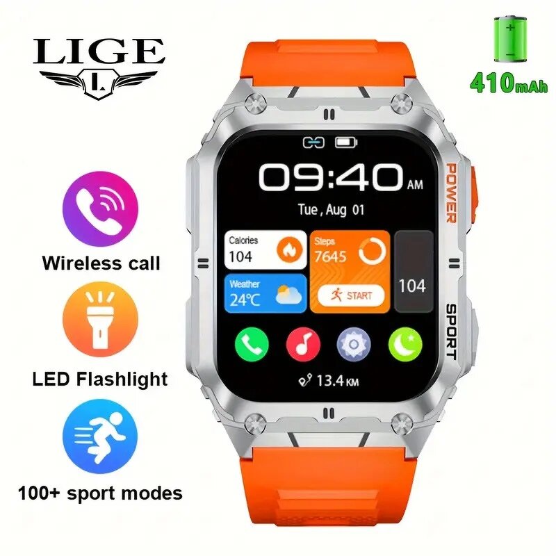 Men's Smart Watch Manufacturer - Best IPS Touch Screen Chronograph Alarm Clock Calendar Magnetic Charging for Sports Outdoor