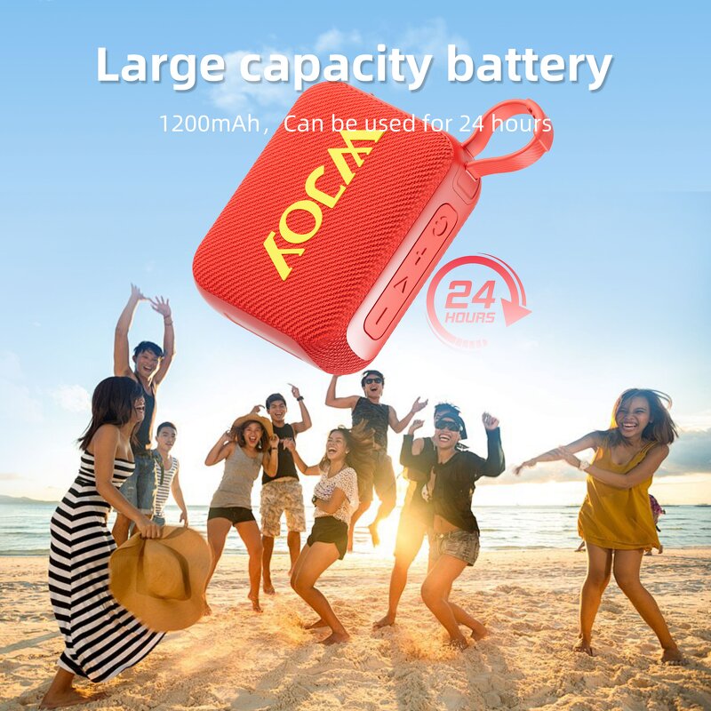 Wireless Speaker Manufacturer - WJOY Mini Portable New Design Indoor Outdoor Sports Waterproof Subwoofer RGB LED