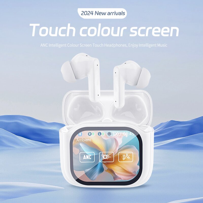 TWS Earphones Manufacturer - JM19 Active Noise Cancelling In-Ear Digital Display Bluetooth Stereo Sports