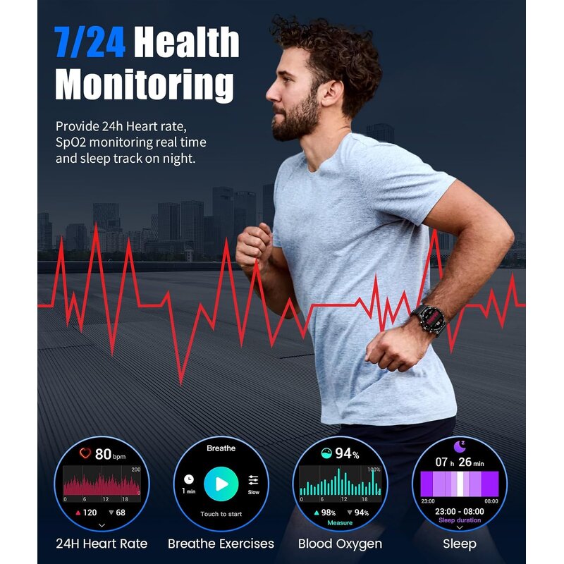 Smart Watch Manufacturer - Men Women's Motion Detection Full Touch HD AMOLED BT Call & Heart Rate Chronograph