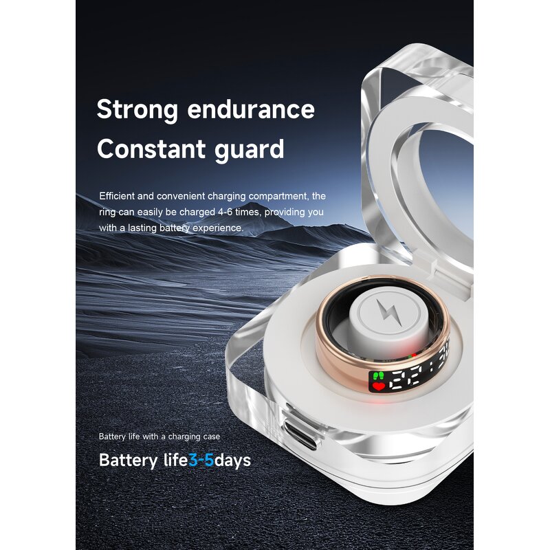 Smart Ring Manufacturer - SR08 Android Operated Touch Screen Steel Case Waterproof App Controlled Wearable