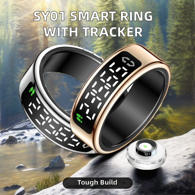 Smart Ring Manufacturer - Waterproof SR08 Video Control Sleep Heart Rate & Blood Oxygen Intelligent Display Alloy