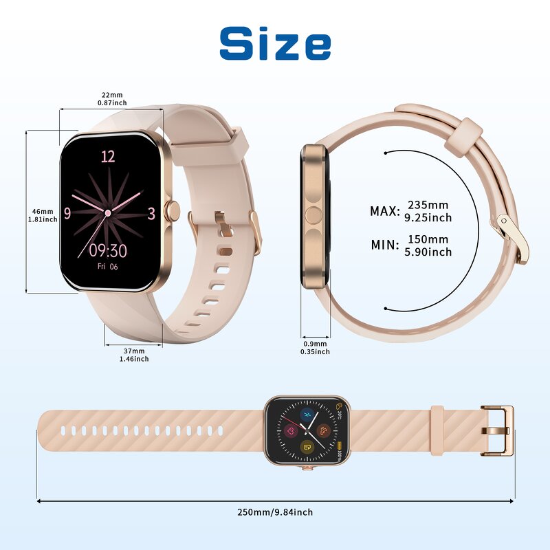 Smart Sports Watch Manufacturer - HD Large Amoled Screen Waterproof Metal Bracelet Blood Pressure Health Activity Tracker