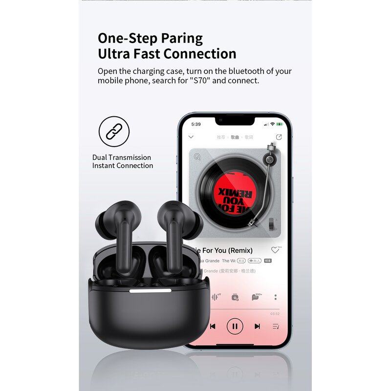 Gaming Earbuds Manufacturer - S71 High Quality Wireless Low Latency Color Display Smart Translator