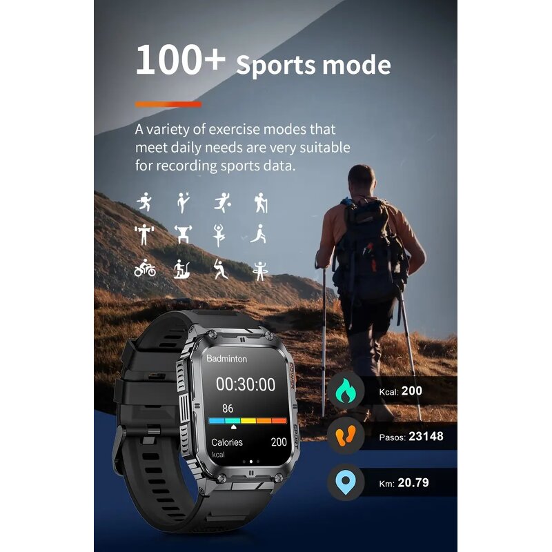 Smart Watch Manufacturer - HD AMOLED Unisex Metal Sports Fitness Chronograph IP68 Waterproof Call Reminder Alarm Clock
