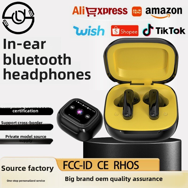 In-Ear Headphones Manufacturer - LED Full Color Smart Screen Hifi ANC Noise Reduction Digital Battery Sports